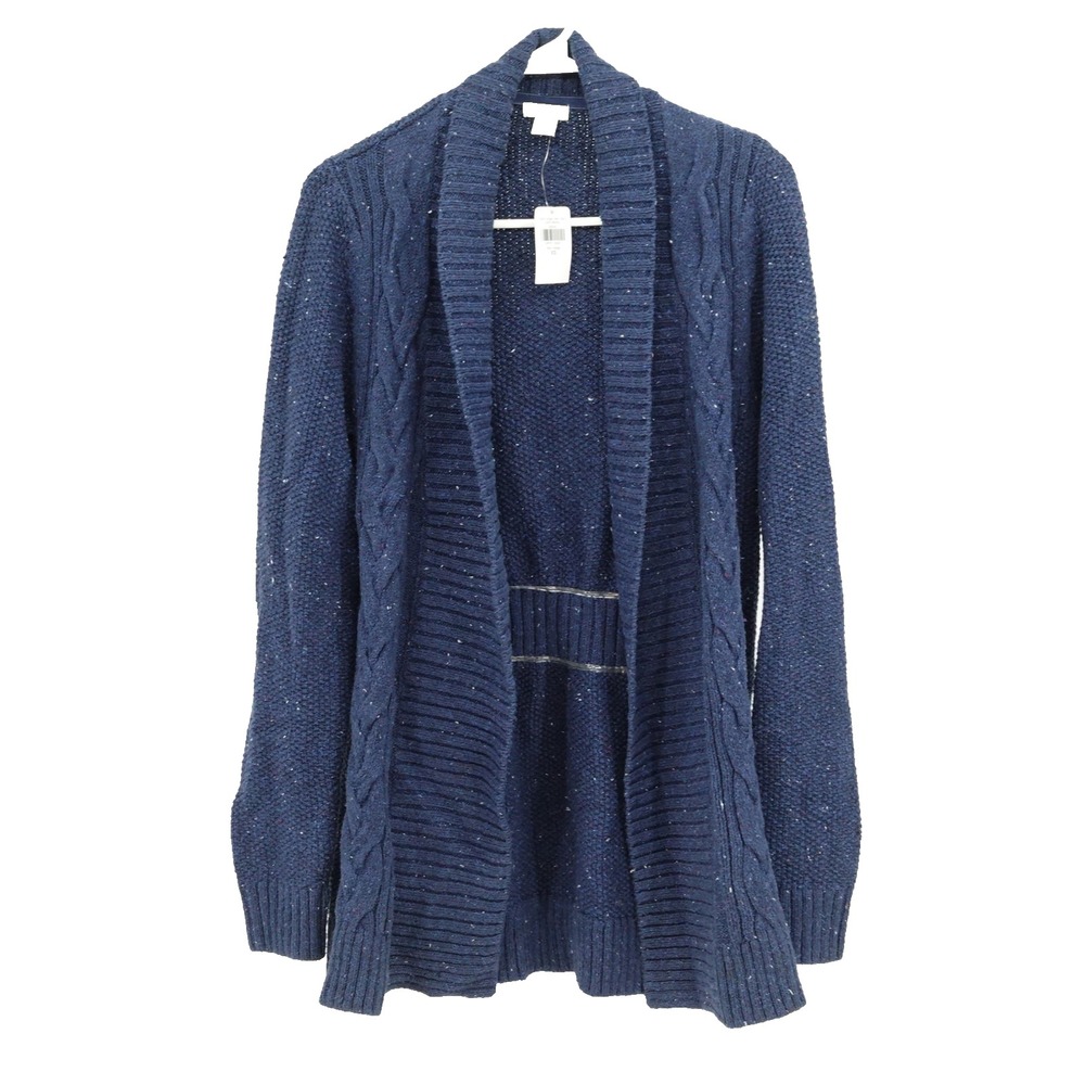 LL Bean Cardigan Sweater SZ XS Open Front Cable Knit Cottagecore Heritage NWT